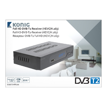 DVB-T2 FTA20 Full hd dvb-t2 ontvanger 1080p hevc h.265 free to air (fta) Verpakking foto